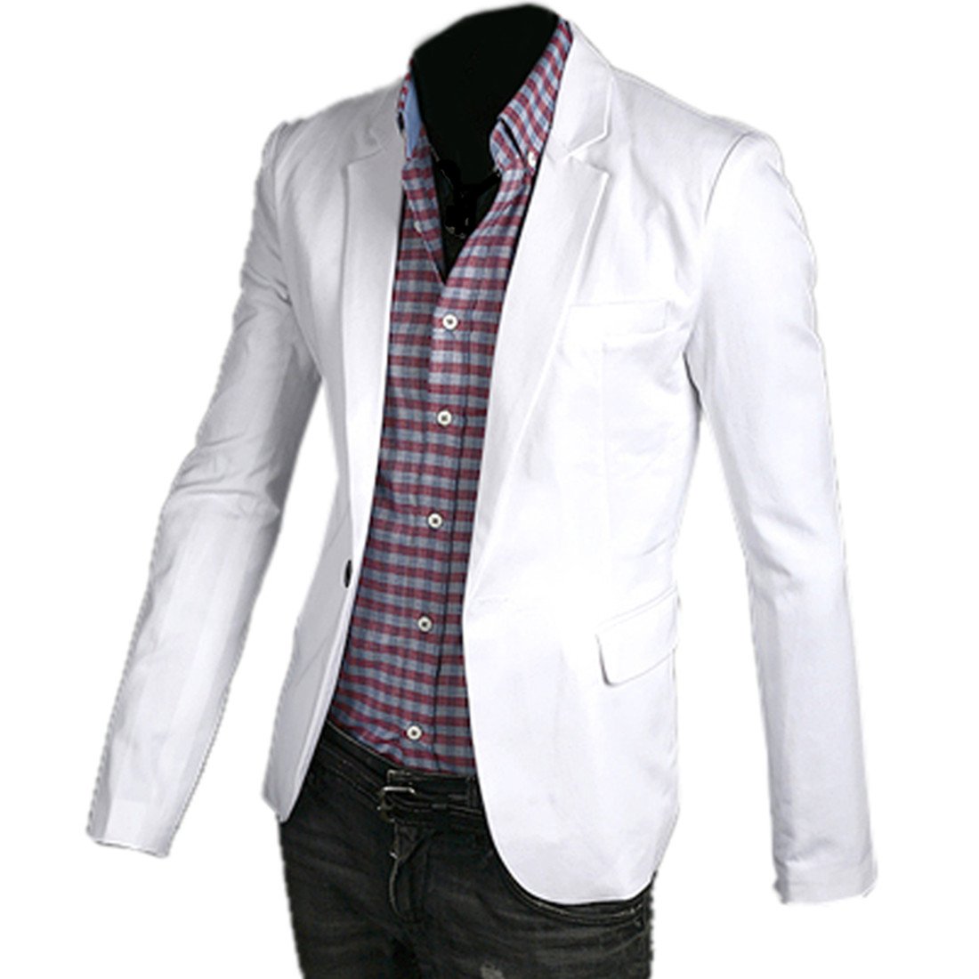 Fancy Dress Store Partiss Mens Casual One Button Cotton Suit