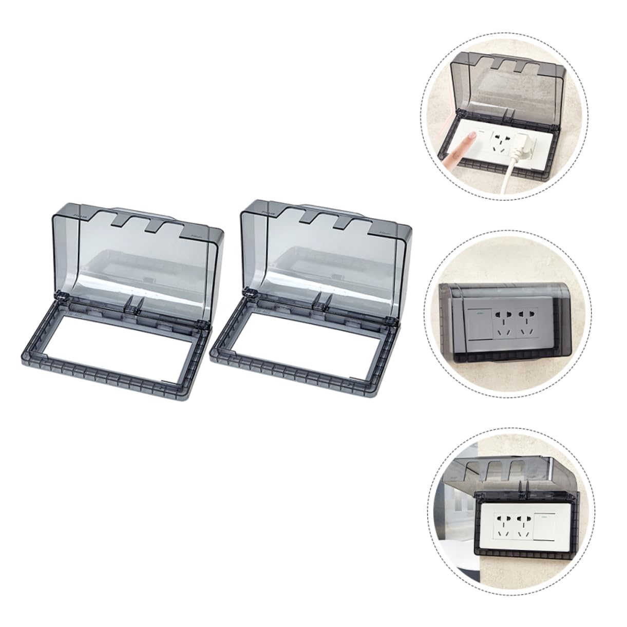 10piezas Caja Protectora De Enchufe Para Baño Cubierta De Para Húmedos Instalación Material Resistente