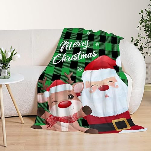 Miniatura 6 de YeeJu Manta decorativa de Navidad, manta de copo de nieve rojo y blanco para sofá, cama, suave, acogedora, ligera, mullida, manta de forro polar de