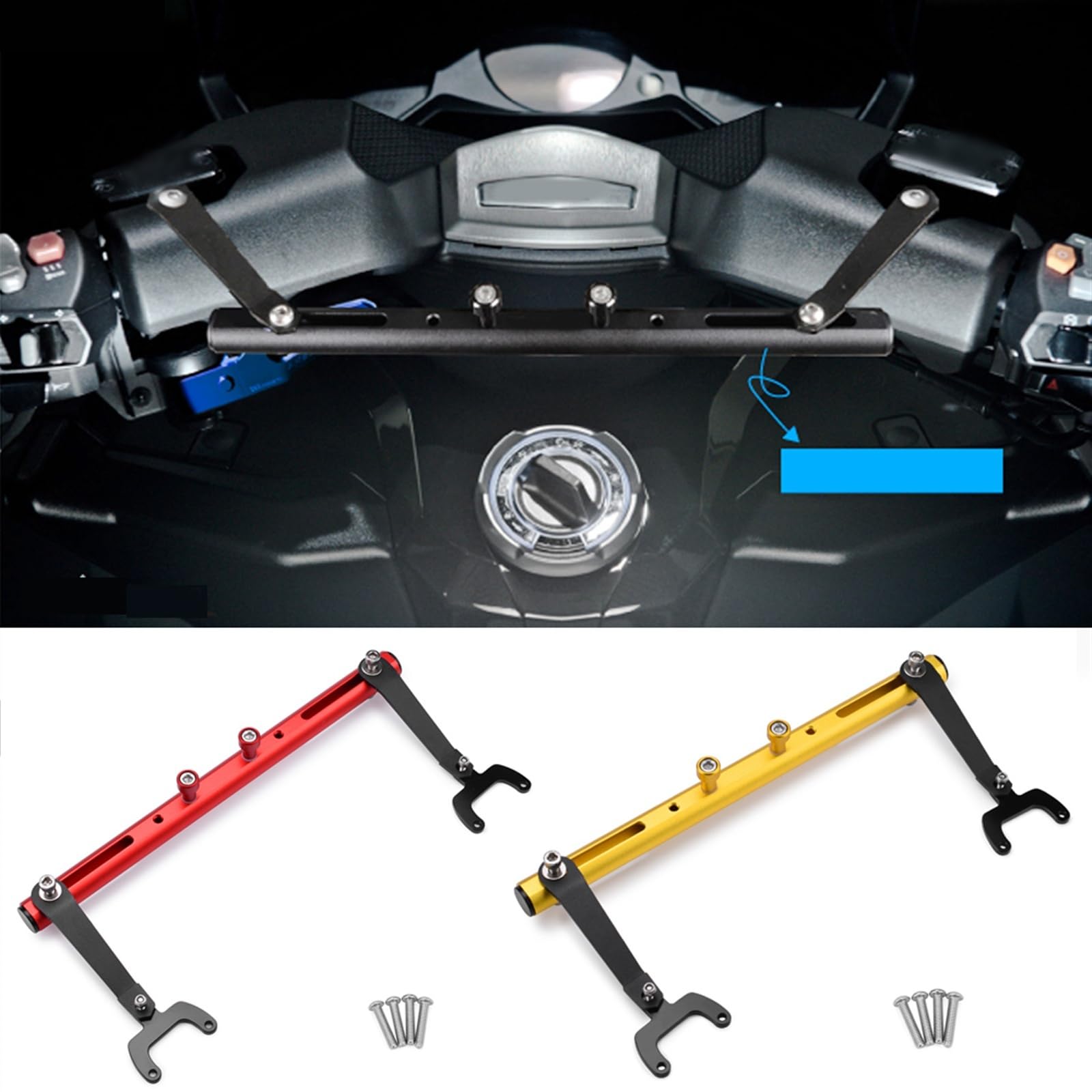 Motocicleta para Suzuki Burgman 650 1998-2022, Barra Transversal Multifuncional, De Equilibrio, Navegación GPS, Extensión Soporte Manillar