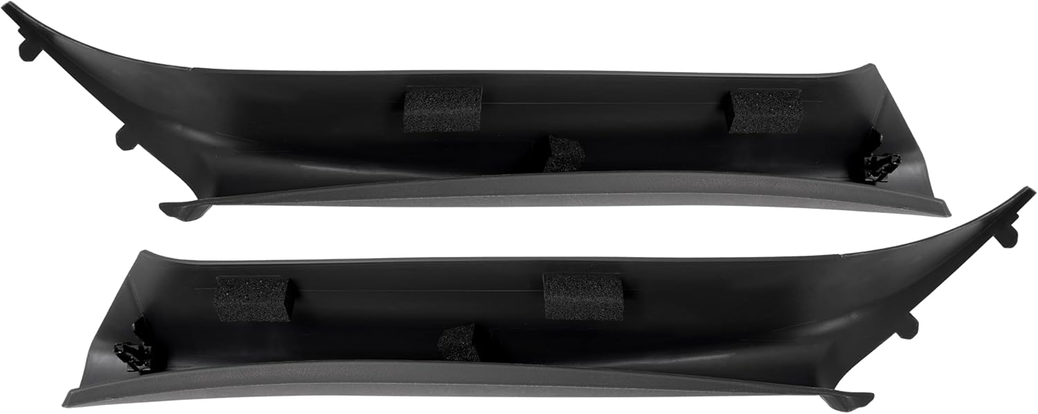 ALMULOO Windshield Inner Pillar Molding Compatible with 1999-2007 Chevrolet Silverado and GMC Sierra 1500/2500/3500 (HD, Classic) Avalanche Suburban Tahoe Yukon Escalade Dark Gray Plastic