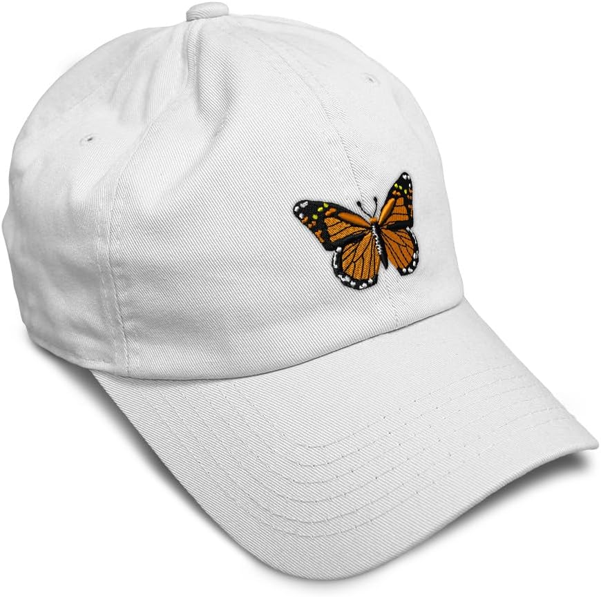 Custom Soft Baseball Hat Embroidered Dad Hat Monarch Butterfly Embroidery Men & Ladies Baseball Cap Cotton