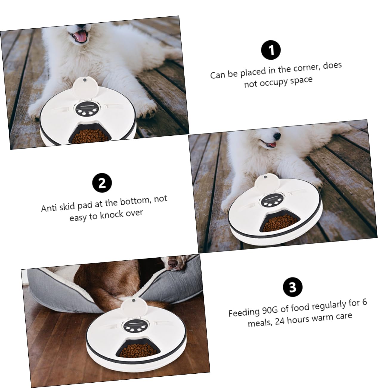 SUPVOX Comedero Automático Temporizador para Mascotas Antideslizante Resistente Mordeduras