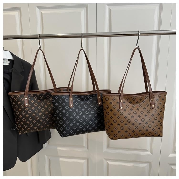 Large Capacity Floral Print Tote Bag for Women - Stylish Commuter Shoulder Handbag2