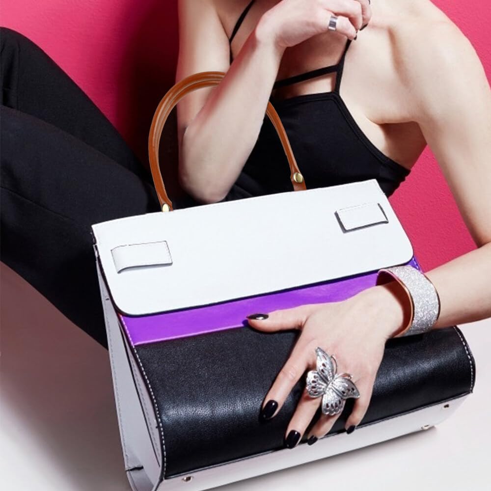 Asudaro Attache De Boucle De Sac Sangles En Cuir Avec Boutons-Pression Bouton De Fermeture Boucle De Fermeture De Sac Avec Fermoir Aimant Accessoires De Bricolage Sac à Main 2 Pièces