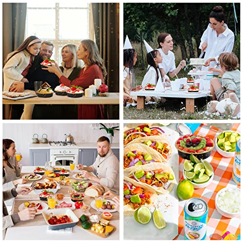 Suice Disposable Ramekins With Lids 4 Inch, 50Pcs Aluminum Foil Baking Cups For Individual Cake Mini Cake Pans Tart Tins With Lids, Star Shower Mini Cheesecake Container For Quiche,Tiny Tart, Desserts #TOP6