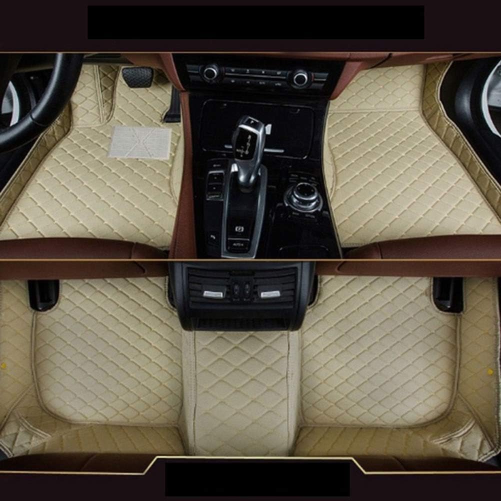 カスタムカーフロアマット メルセデスベンツeクラス用 高級レザー 防水 直営店 滑り止め フルカバー フロントマットとリアマット セット Notchback Class 06 08 E Benz ベージュ Kx