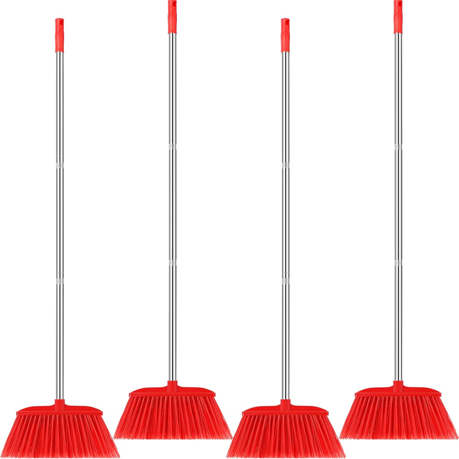 Lallisa 4 Pcs Heavy Duty Broom Angle Broom Indoor Outdoor