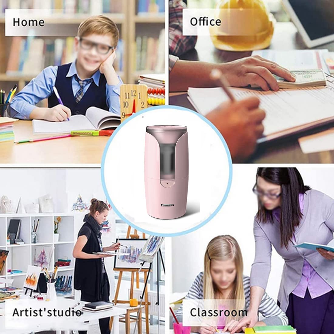 Temperamatite automatico丨Caricabatterie Automatico per Penna e Punta regolabile丨Strumenti per l'apprendimento e L'Ufficio
