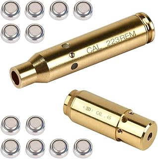 MidTen Bore Sight Cal for 223 5.56mm Rem Gauge and .45acp Red Dot Boresighter with Two Sets of Batteries - MidTen