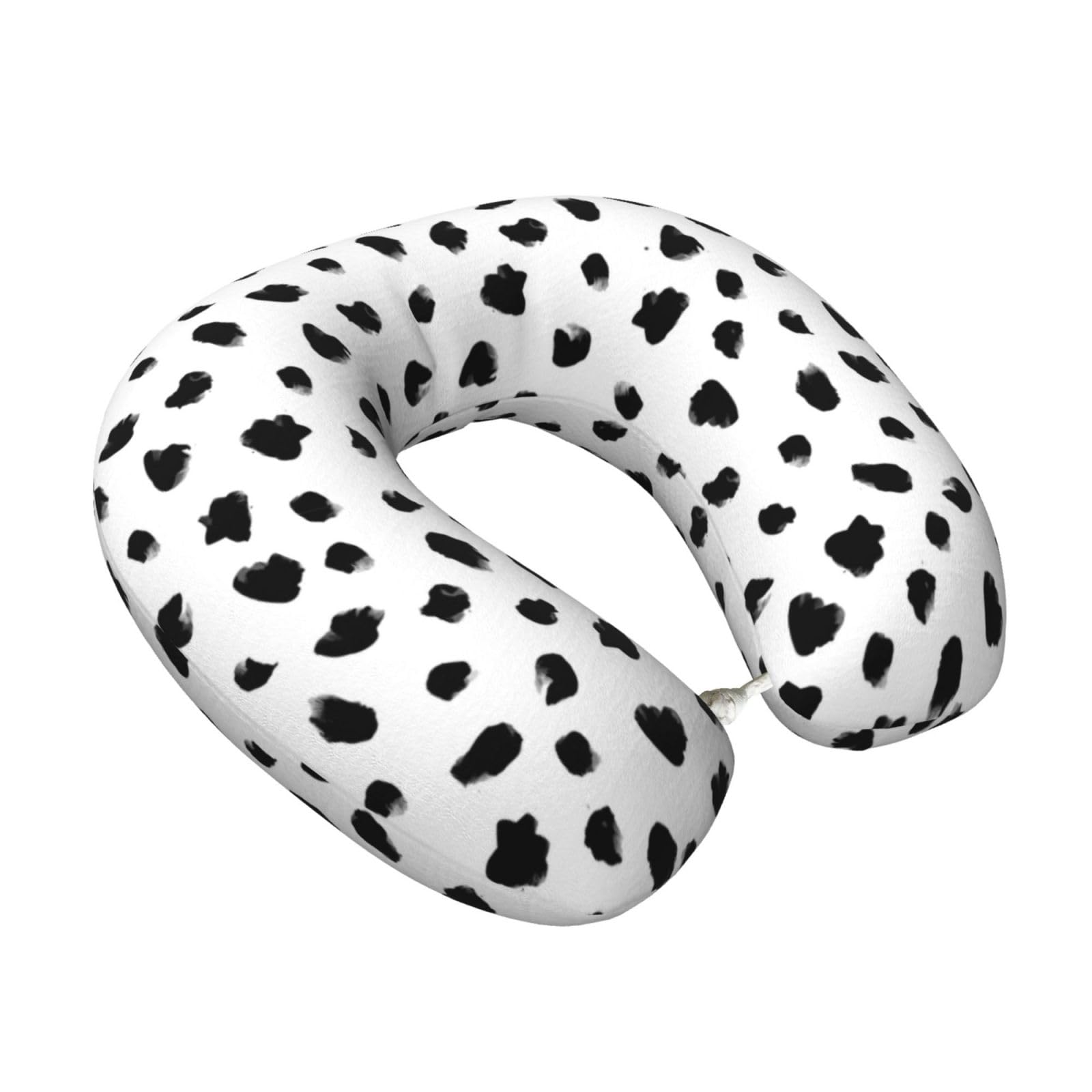 LKYMOH Painterly Dalmatian Animal Print, Travel Neck Pillow U-Shaped Memory Neck Support Soft Comfortable With Washable Cover For Airplane Car Traveling and Office