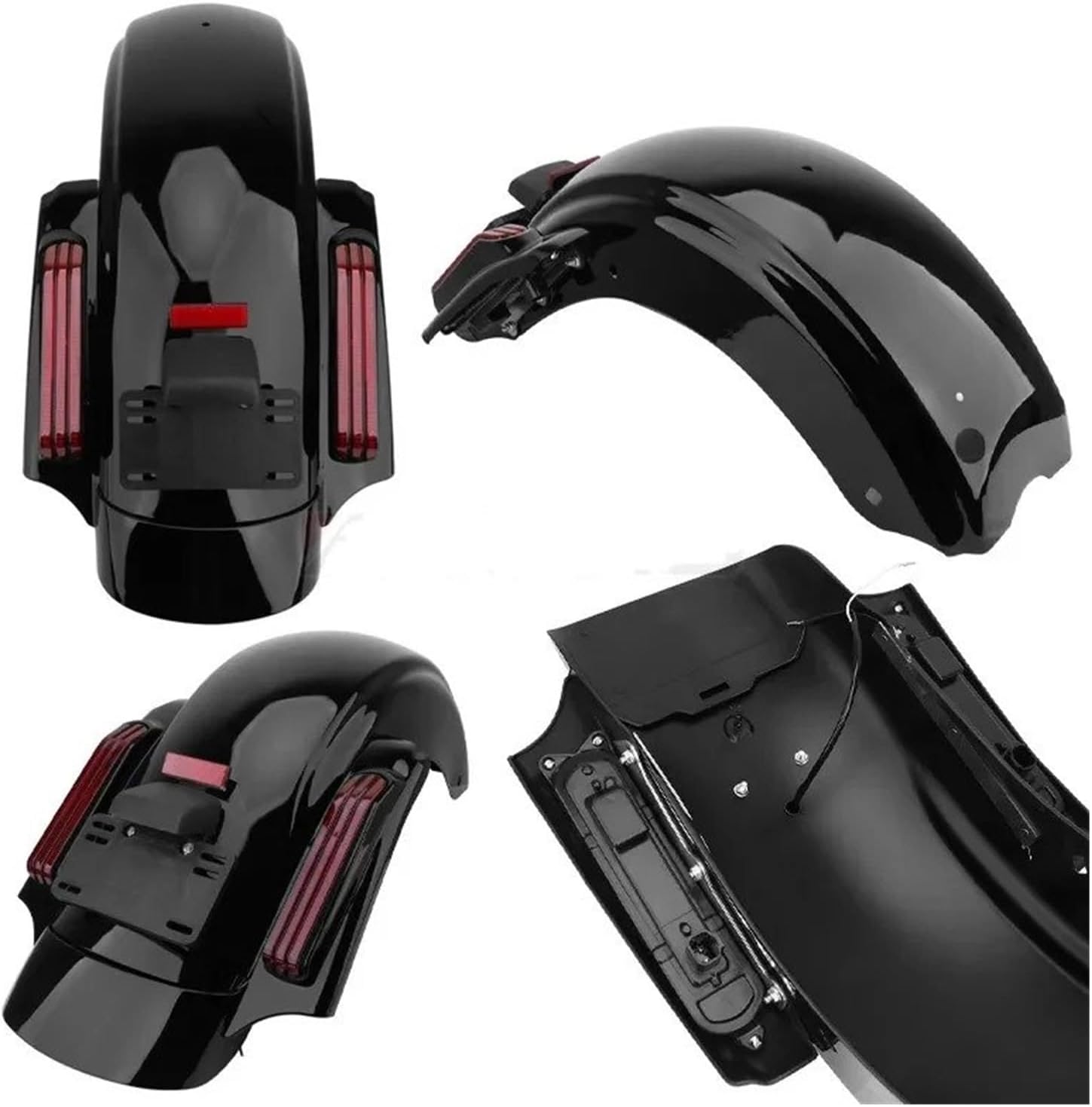 追跡付★オートバイ用 泥除け ツーリングエレクトラグライドロードストリートグライド フライヤー 14-20用オートバイLED CVOスタイル