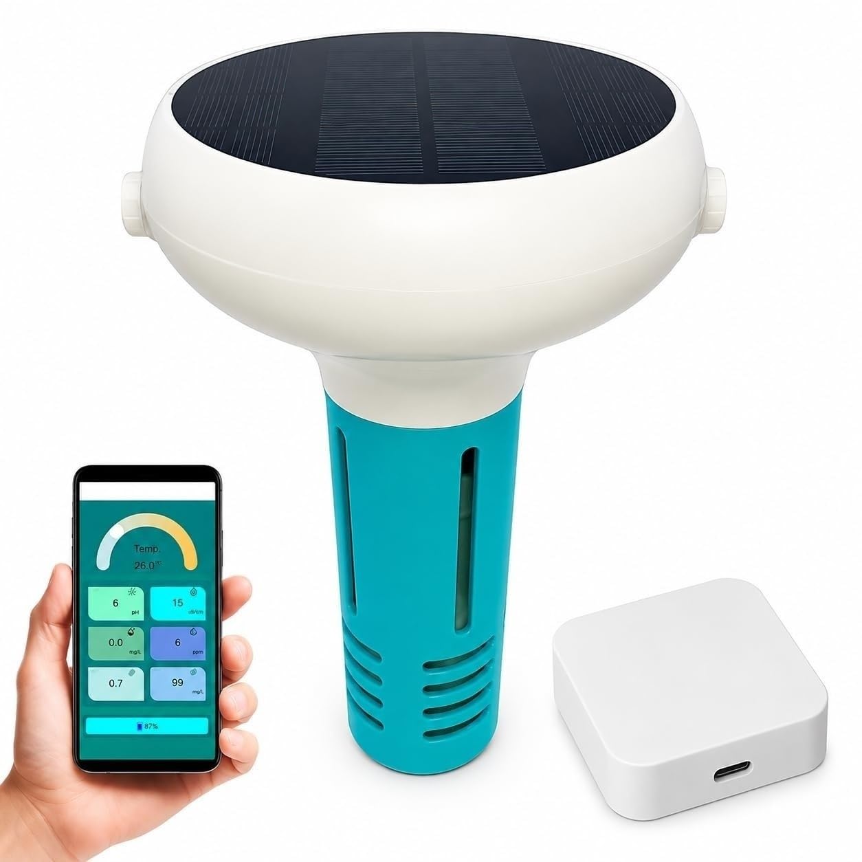 Inteligentny tester wody w basenie do jacuzzi bezprzewodowy Bluetooth WiFi