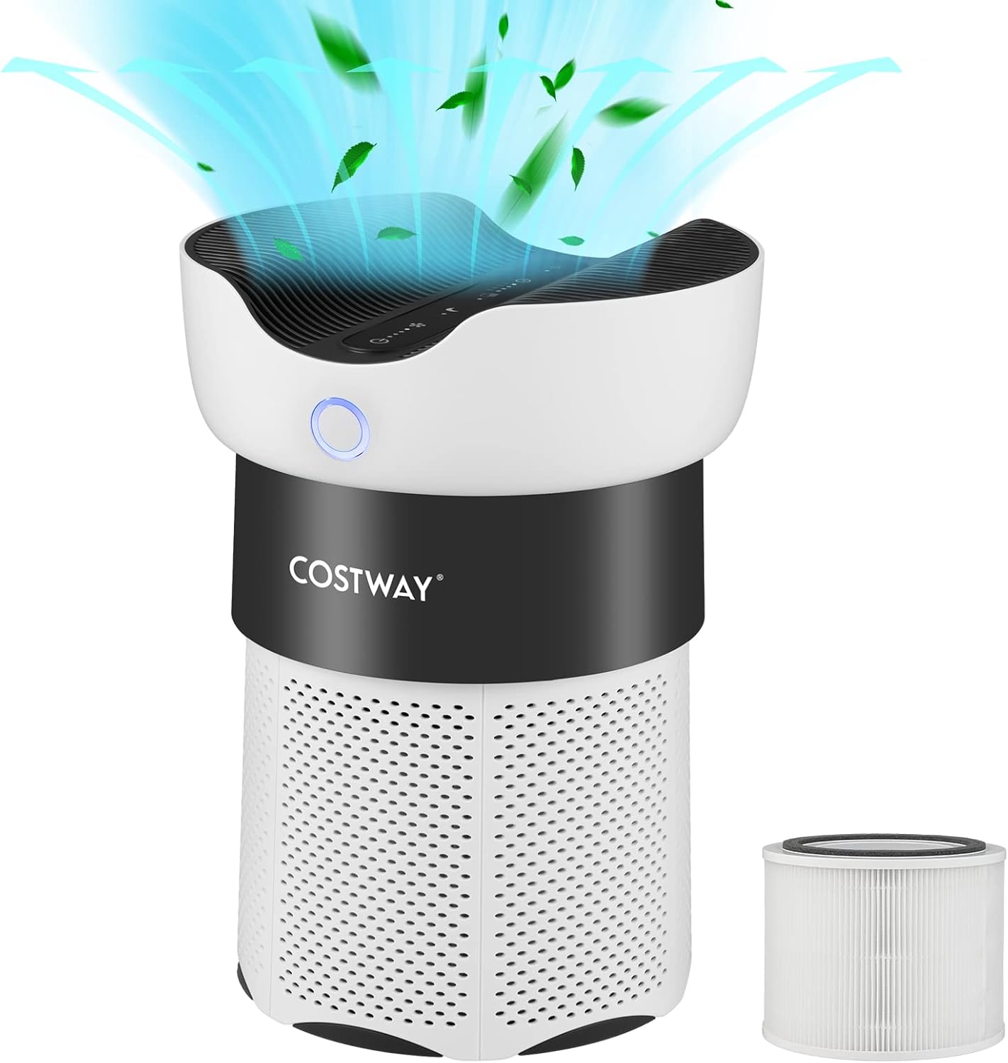 COSTWAY Air Purifier, for Home Office up to 1300 Sq Ft, H13 True HEPA Filter Air Cleaner Filters 99.