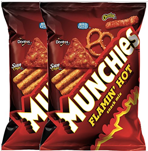 Munchies Flaminâ€™ Hot Snack Mix Net WT. 3 Oz Snack Care Package For College, Military, Sports (2)