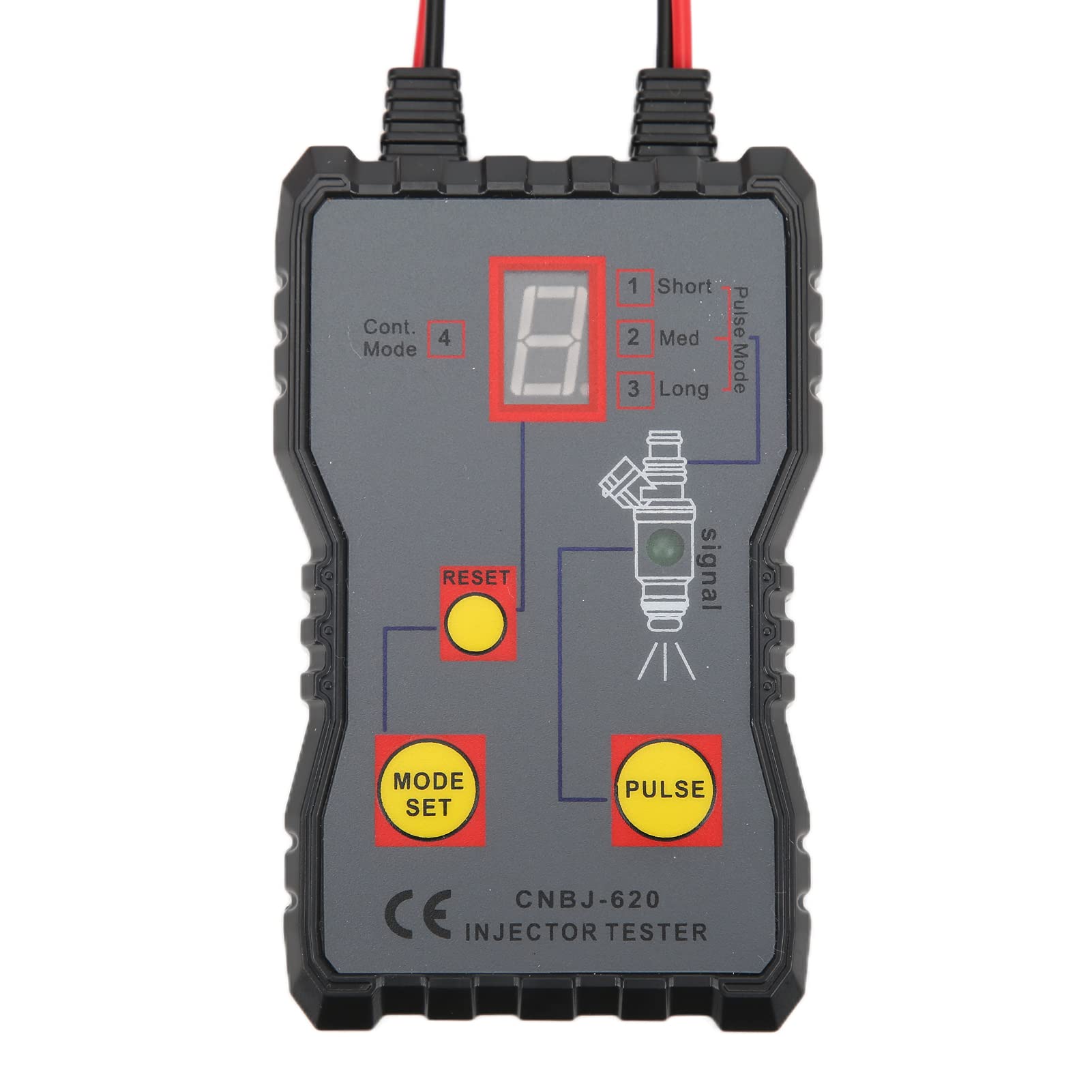 Automotive Fuel Injector Tester, Handheld Automotive Injector Tester 12V Car Diagnostic Tool Fuel Injection Pump Injector Tester for Car Shop Garage Auto Repairing