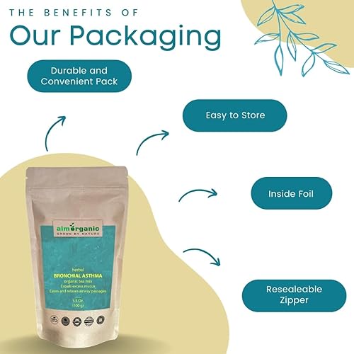 Miniatura 2 de Té de hierbas para la respiración y el bienestar pulmonar | Mezcla de hierbas calmante para comodidad de las vías respiratorias | Té natural de