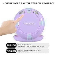 Vista 2 de Funda de retención, funda delgada para alineador con orificios de ventilación ajustables y espejo, compatible con Invisalign, protector nocturno