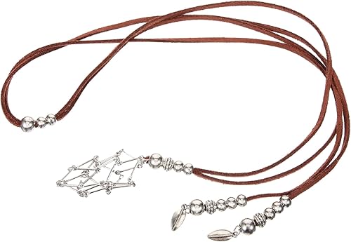 EXCEART Simple Hand-Woven Necklace net Bag Hand-Woven Necklace Rope Leather Rope Bohemia DIY Necklace Supplies Leather Chain net Bag Woven Necklace