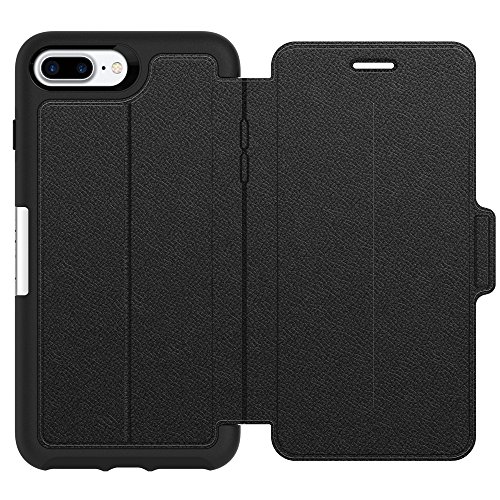 OTTERBOX Strada Series Case for iPhone 7 Plus (ONLY) - Retail Packaging - Onyx (Black/Black Leather)