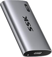 Vista 11 de SSK Disco duro externo SSD de 256 GB, SSD portátil de hasta 550 MB/s, unidades de estado sólido rápidas, unidad externa USB 3.2 Gen2 para iPhone