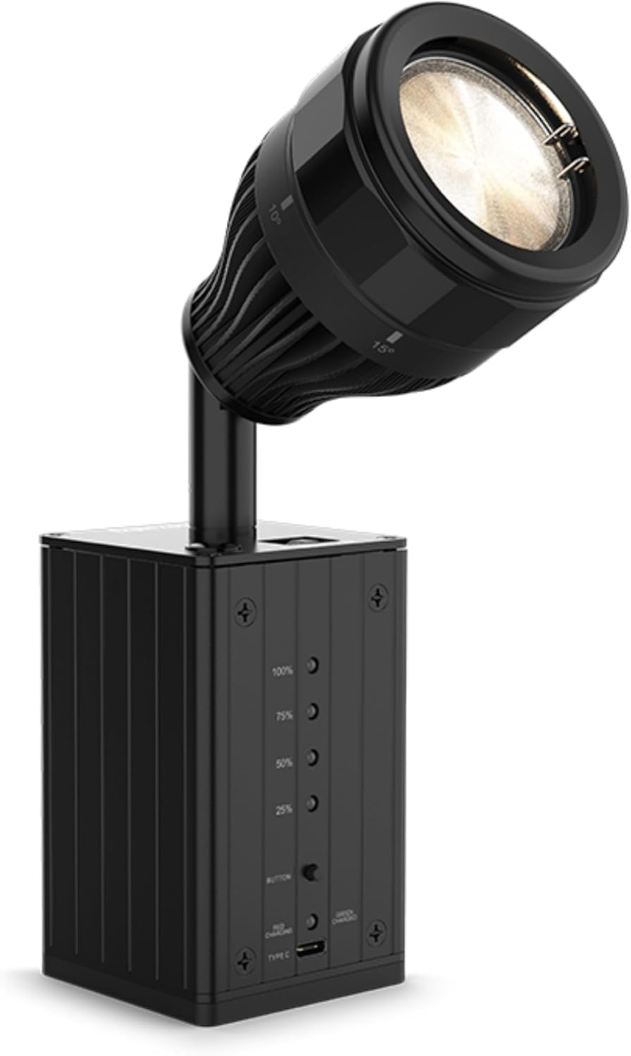 CHAUVET DJ – EZPin Zoom Pack Rechargeable Pin Spot Lighting System | Four EZPin Zoom Fixtures with Manual Zoom | Magnetic Base Mounting, IRC-6 Wireless On Off Control | Carry Bag Included