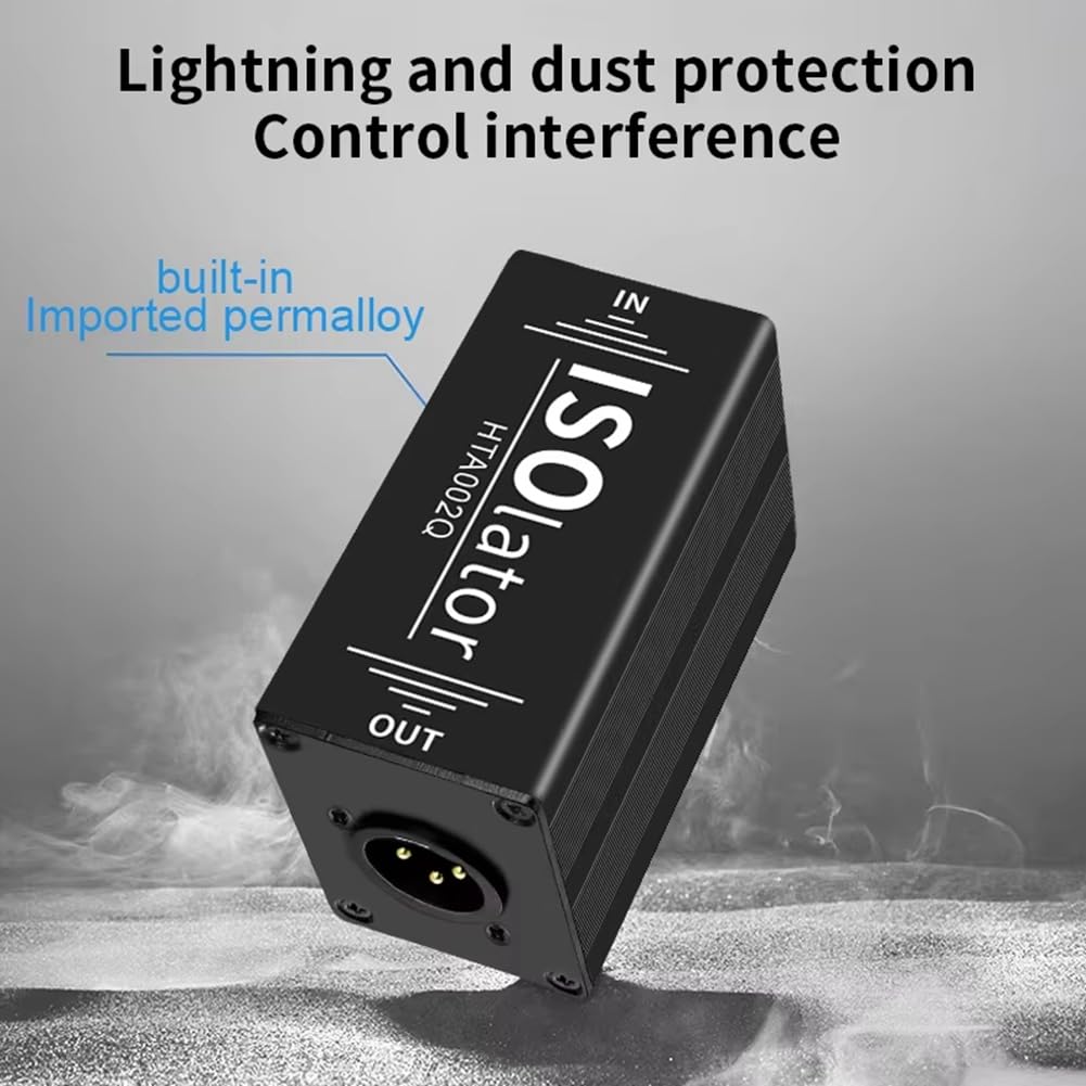 Aislador de Audio XLR, Filtro de Ruido, Supresor de Ruido, Aislador de Señal de Audio para Eliminador de Común.