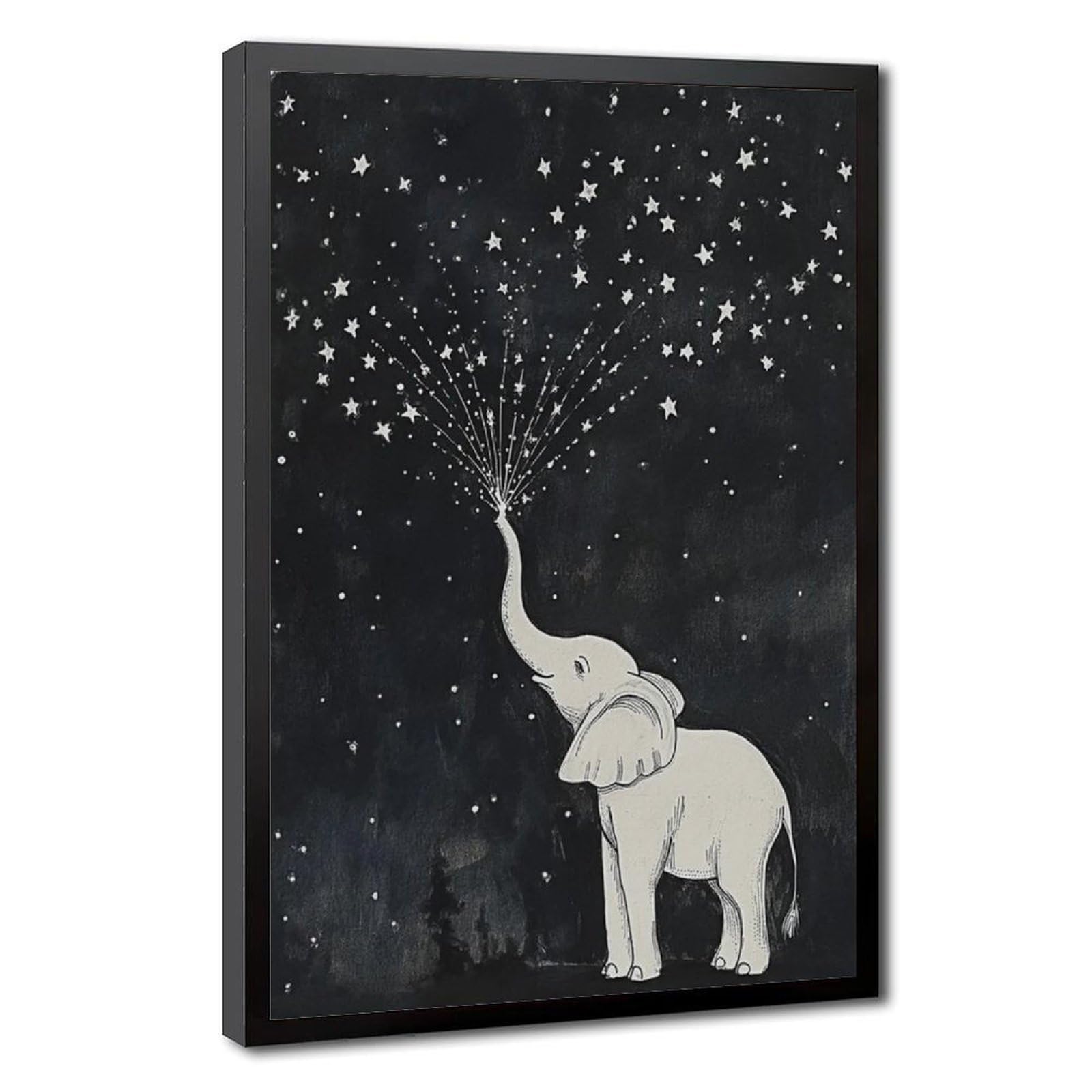 Bareronor Elephant And Star Poster Canvas Poster Bedroom Decor Landscape Office Room Decor Gift 24" L X 36" W