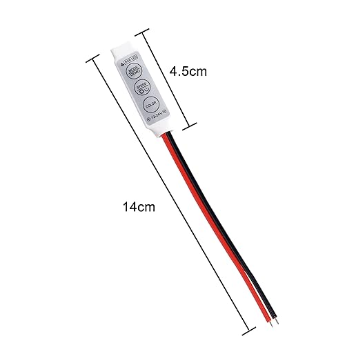 Miniatura 5 de MEIRIYFA 4Pin Mini RGBW LED regulador de atenuación - 12V24V atenuador de luz de tira con control de brillo (5PCS)