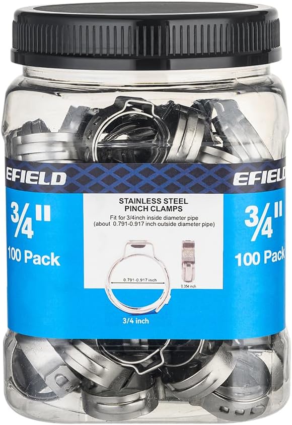 Attrezzatura Idraulica PEX Anelli Serraggio PEX EFIELD 100 Pezzi - Acciaio Inox Per Tubi Idraulici Fissaggi Tubazioni Idrauliche - Foto 10