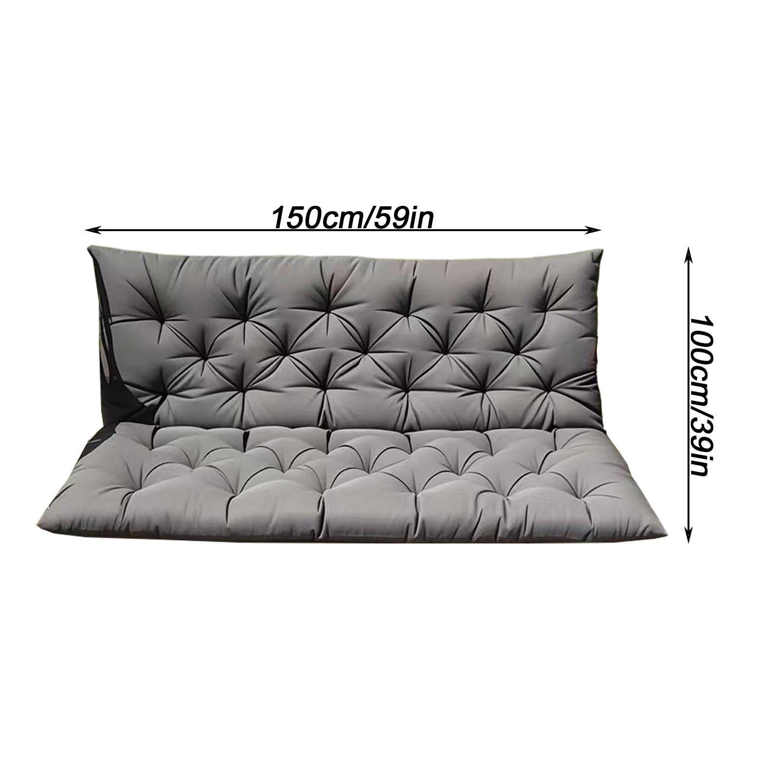 Genérico Cuscino per mobili da esterno, impermeabile e lavabile, 150 x 100 cm, con schienale, per , patio, giardino, balcone 2-3