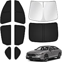 Vista 32 de T TGBROS Parasol para parabrisas de automóvil Toyota 4Runner 2010-2024, grueso, bloqueo UV y opaca, privacidad plegable, 8 piezas, accesorios