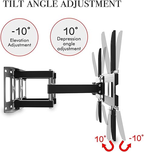 Miniatura 3 de Soporte de TV para la mayoría de televisores de 32 a 70 pulgadas, soporte de pared universal para TV de perfil bajo, soporte de TV plano de perfil