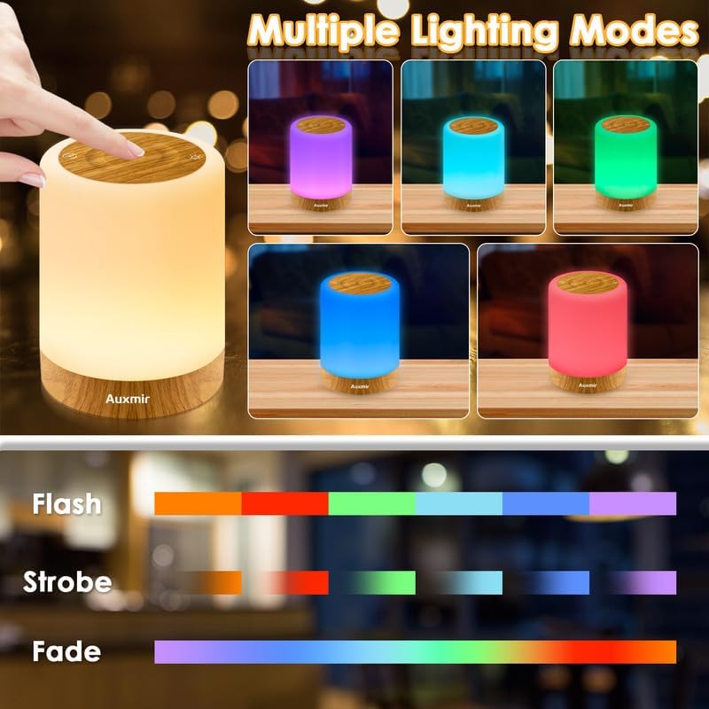 Auxmir Night Light, 3000mAh Rechargeable Baby Table Lamp - Image 4