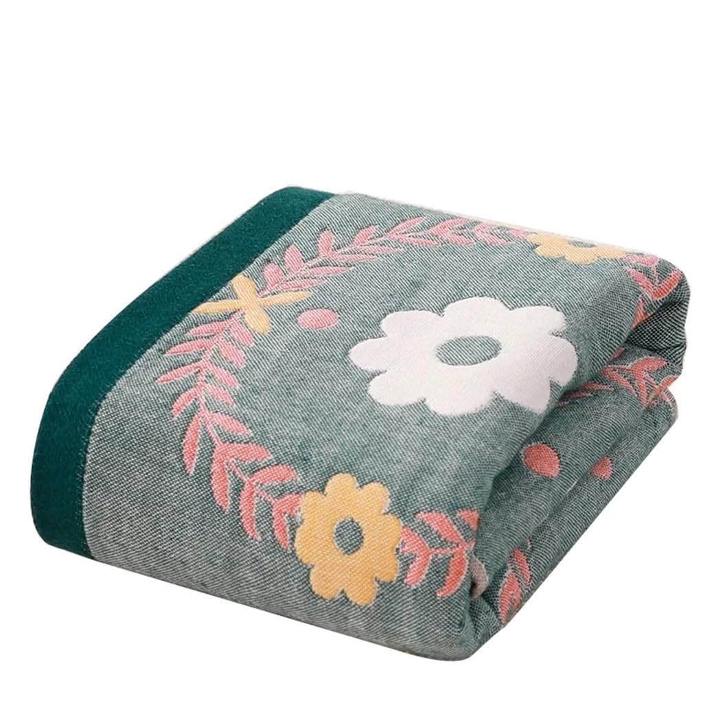 Serviette de bain en gaze de coton 70x140 pour adulte drap de bain fleur