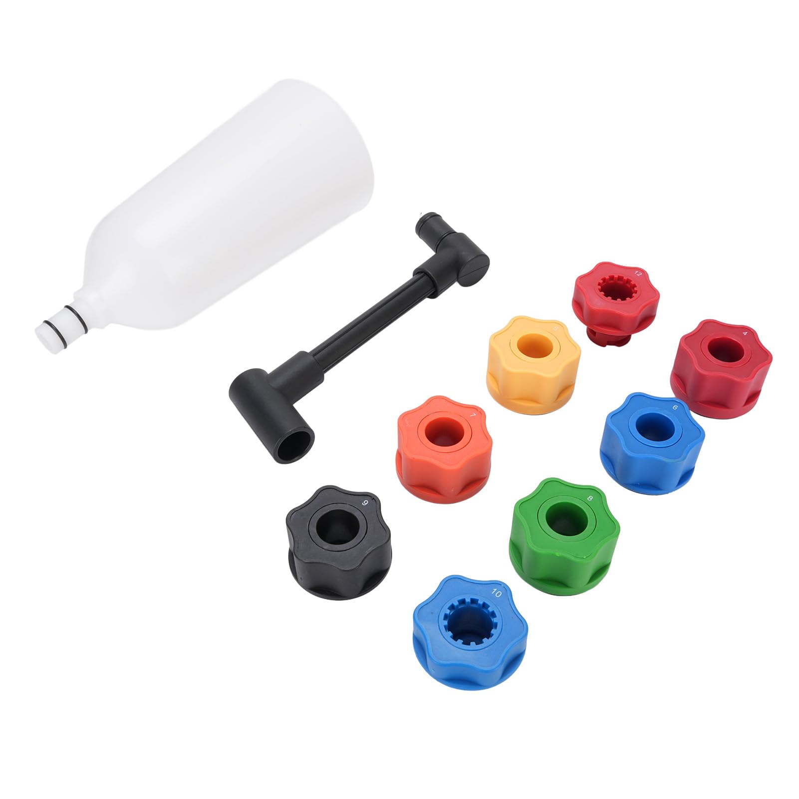 Juego de Embudo de Aceite para Motor Automotriz, Kit Dispensador a Prueba de Fugas con 8 Adaptadores para Llenado de Aceite de Precisión, Acero de Nailon para Herramientas Automotrices
