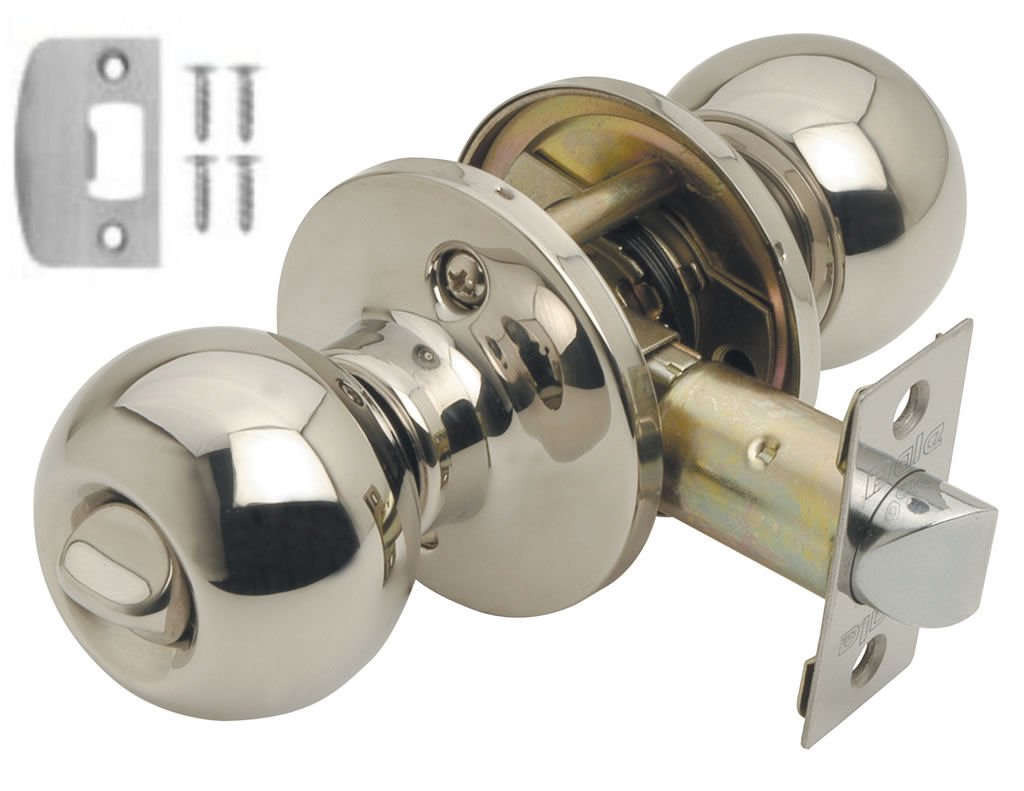Bala Door Knob - Privacy Set - Polished Stainless Steel