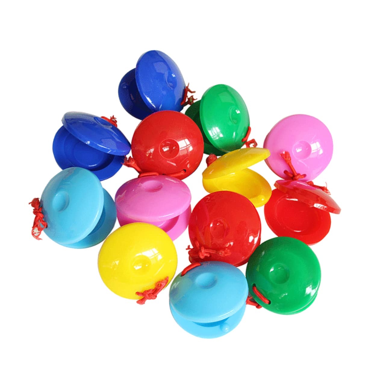 SAFIGLE 12pcs Castanets Rhythm Instrument Toy Early Learning Musical Toy Castanet Toys Wood Castanet Puzzle Toy Kids Noisemakers Toys Spanish Clappers Hand Clap Preschool Wooden Pvc