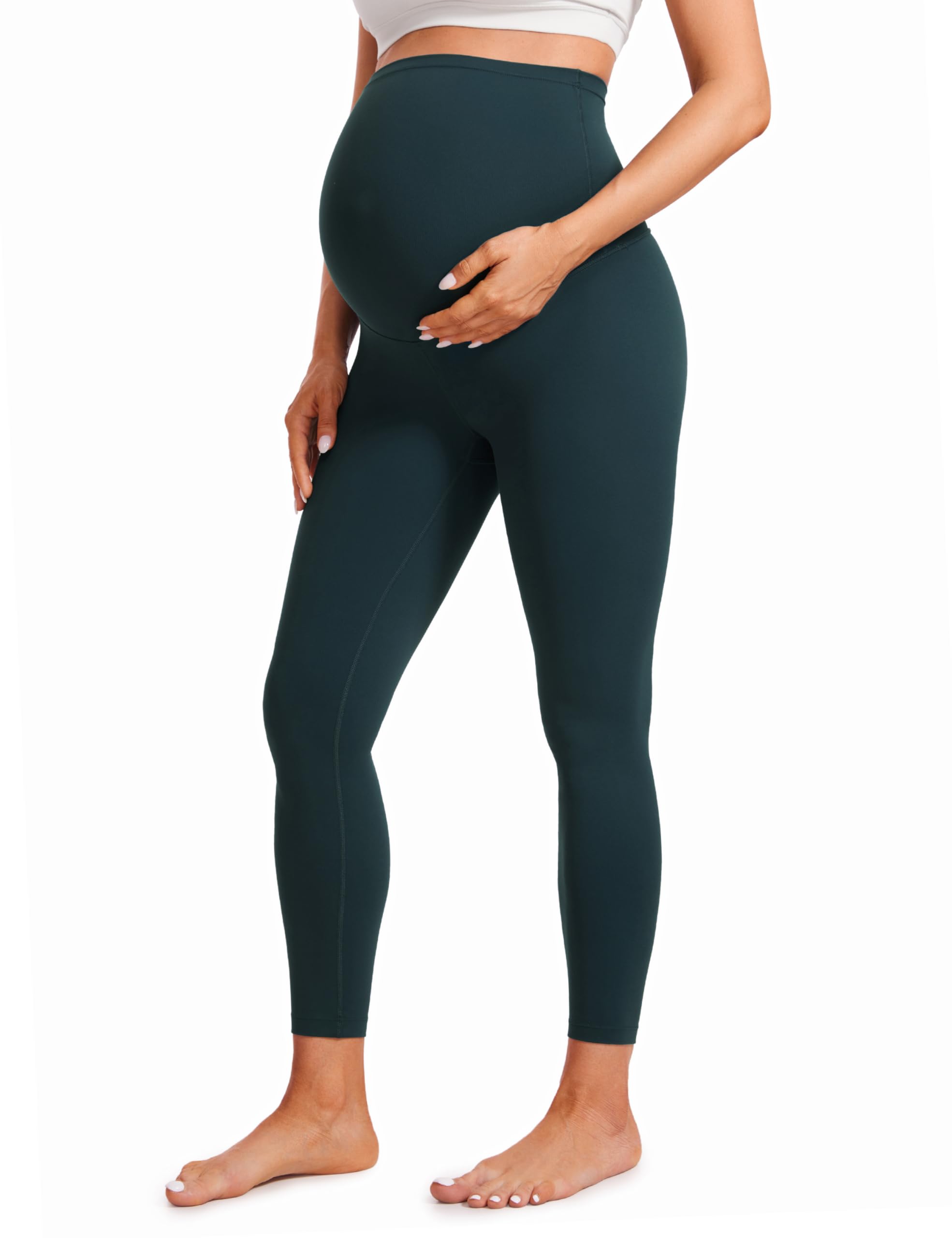 CRZ YOGA Women's Butterluxe 25" Maternity Leggings - Over Bump Workout Leggings Pregnancy Soft Belly Support Yoga Pants — view 24