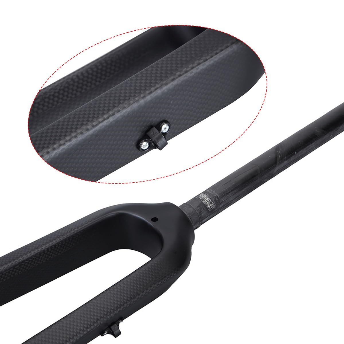 26" 27.5" 29" Fourche Rigide De Vélos De Montagne Fourche De Vélos en Carbone 1-1/8'' Tube Droit Fourche Avant VTT De Frein À Disque Libération Rapide 9 * 100mm QR