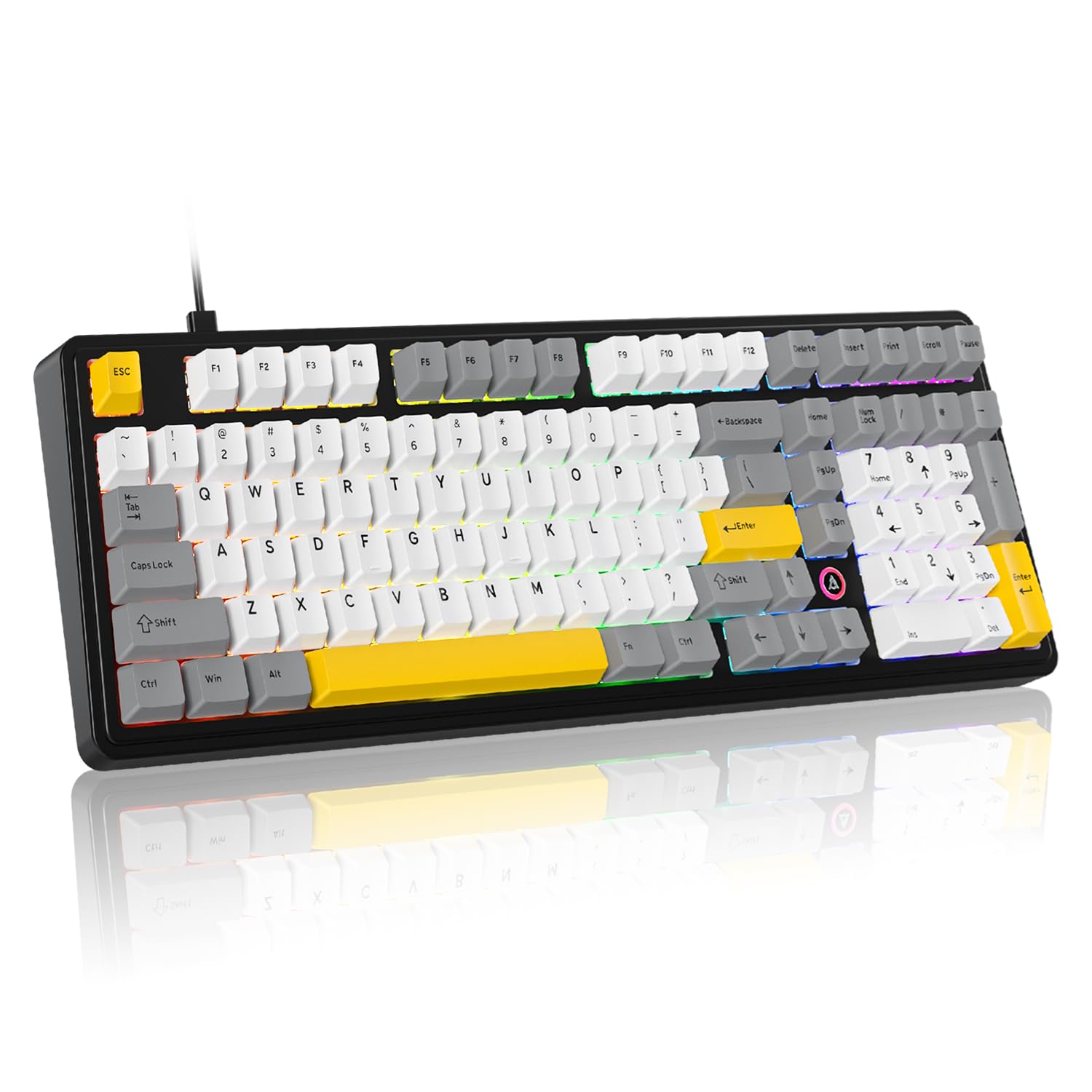 AJAZZ AK980 97% Wired Mechanical Keyboard, Gasket Hot-Swappable