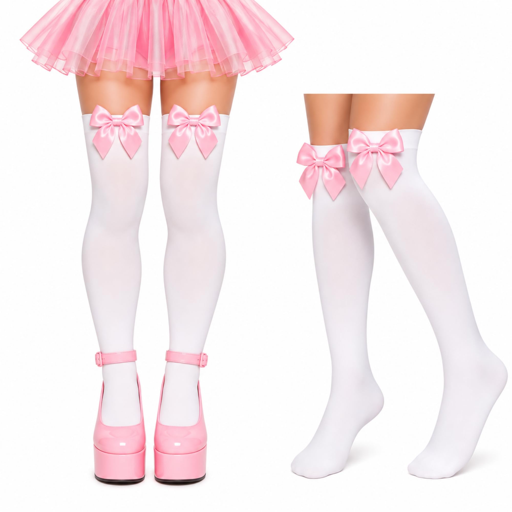 Geyoga Womens Thigh High Stockings Halloween Costume Antiskid