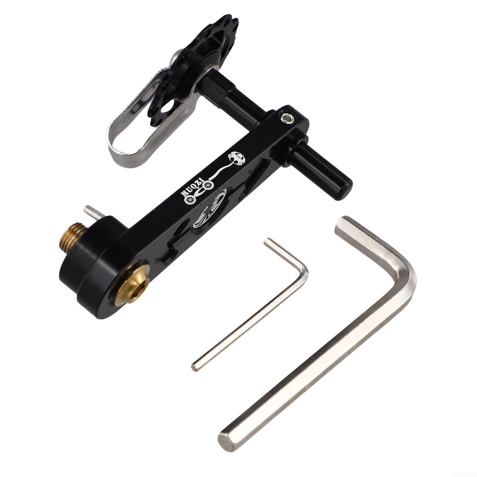 Tensor de cadena de bicicleta MTB Oniissy, adaptador de guía de cadena de una sola velocidad, tensor de rodillo mejorado (negro)