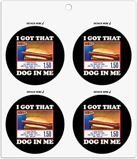 Graphics & More I Got That Dog in Me Refrigerator Fridge Locker Vinyl Circle Magnet Set