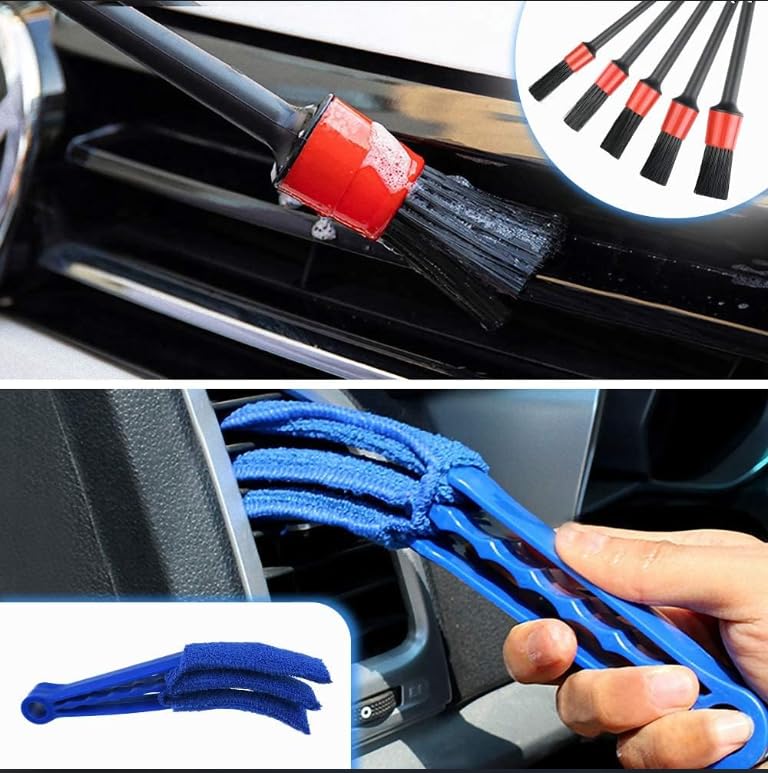 13 Stück Auto Reinigungsbürsten Set für BAIC Beijing X7 X75 2023 2024, Innenraum Felgen Motor Pflegeset Professionell Werkzeug