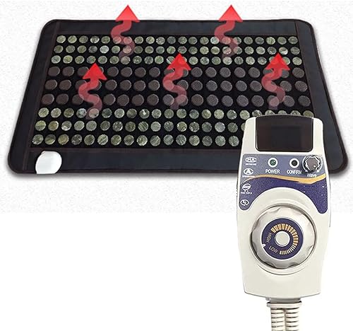 Miniatura 2 de HAILM Tapete de piedra de calor de cristal de turmalina de amatista de infrarrojo lejano, almohadilla térmica eléctrica para sofá con controlador