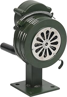 Base Mount Air Raid Siren, Hand Crank Emergency Siren, Table Mount Personal Safety Alarm, Manual Operated Raid, Metal Air Horn for Safety, Loud Alarm Siren, Tornado Siren