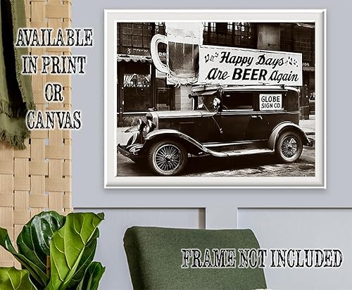 Miniatura 2 de Happy Days are Beer Again 18x24 Unframed Poster - Vintage 1920s Retro Photos for Speakeasy & Bootleggers - Prohibition Era Bar Black & White Photo,