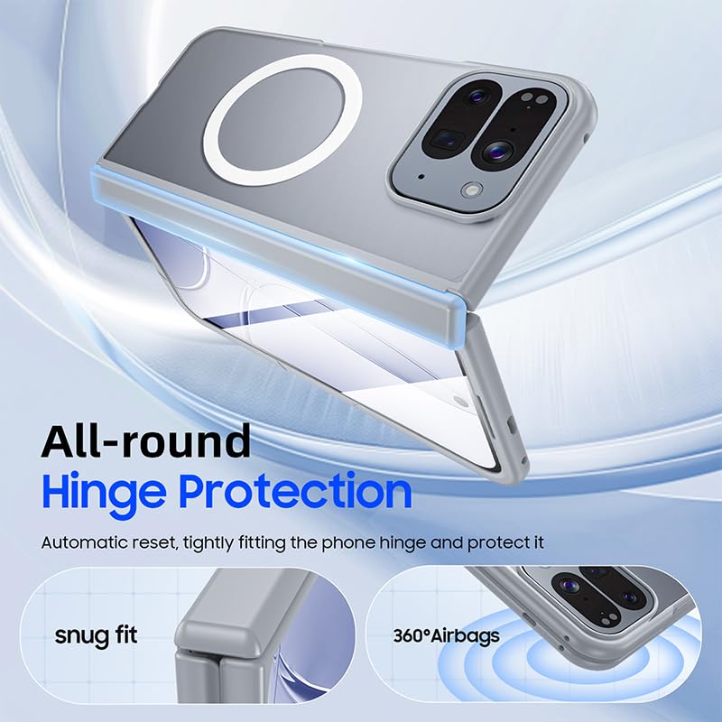 Étui magnétique Google Pixel 10 Pro Fold transparent et ultra fin avec protection complète - 2