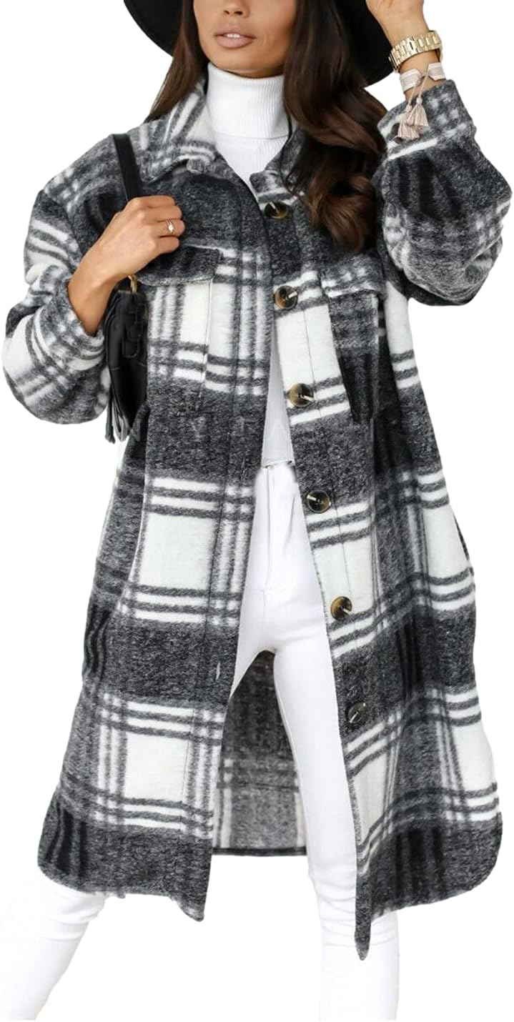wool plaid shacket
